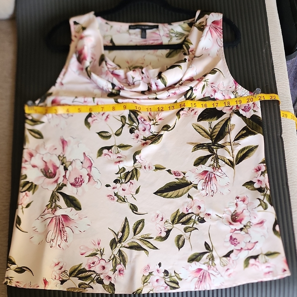 White House Black Markrt Floral Cowl Neck Camisole - Pink Floral - Picture 2 of 10